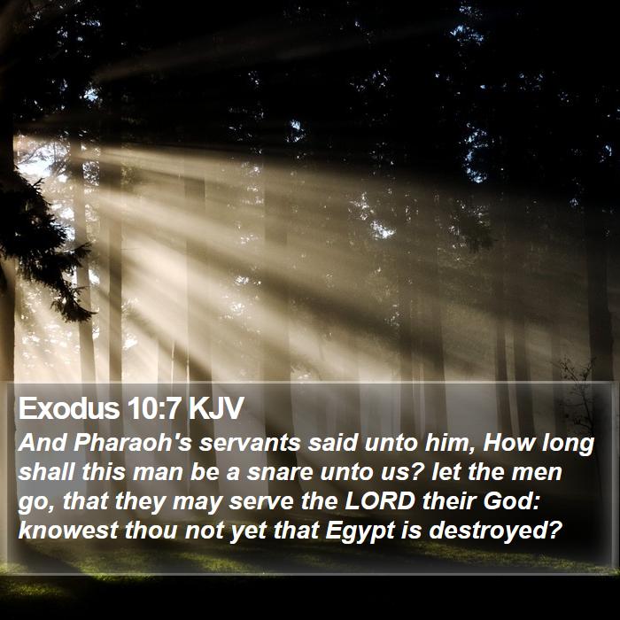 Exodus 10:7 KJV Bible Study