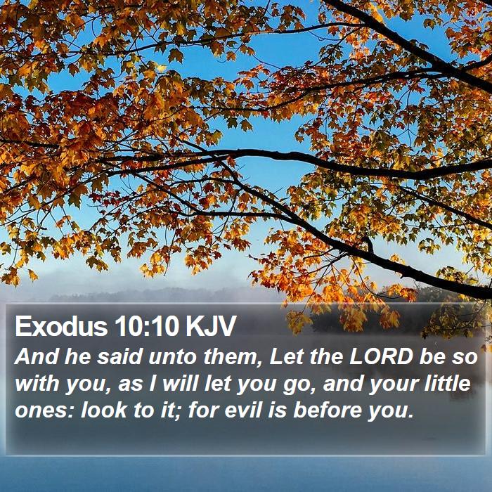 Exodus 10:10 KJV Bible Study