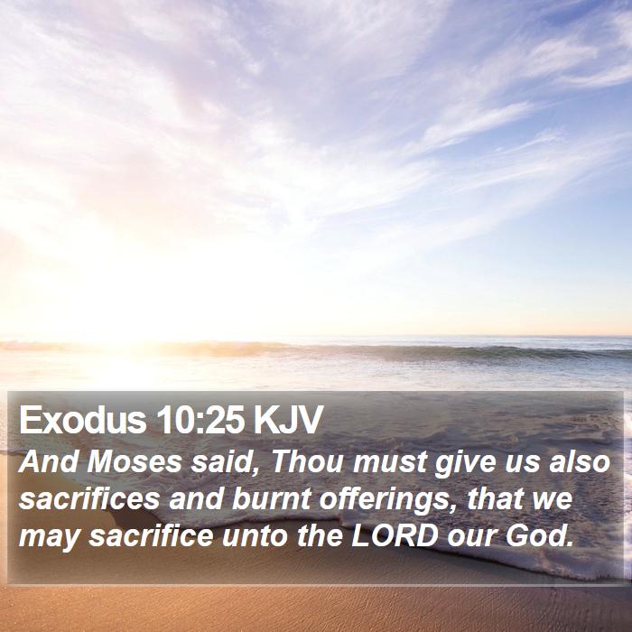 Exodus 10:25 KJV Bible Study