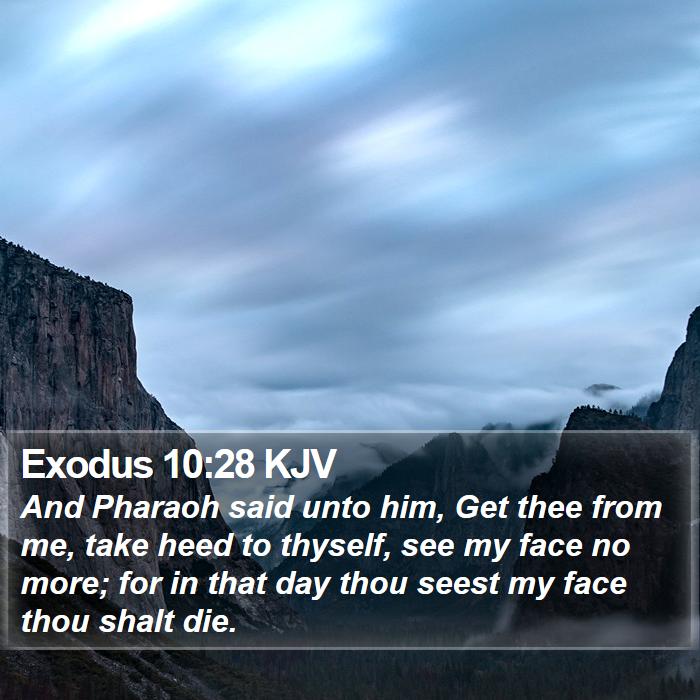 Exodus 10:28 KJV Bible Study