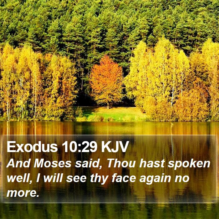 Exodus 10:29 KJV Bible Study