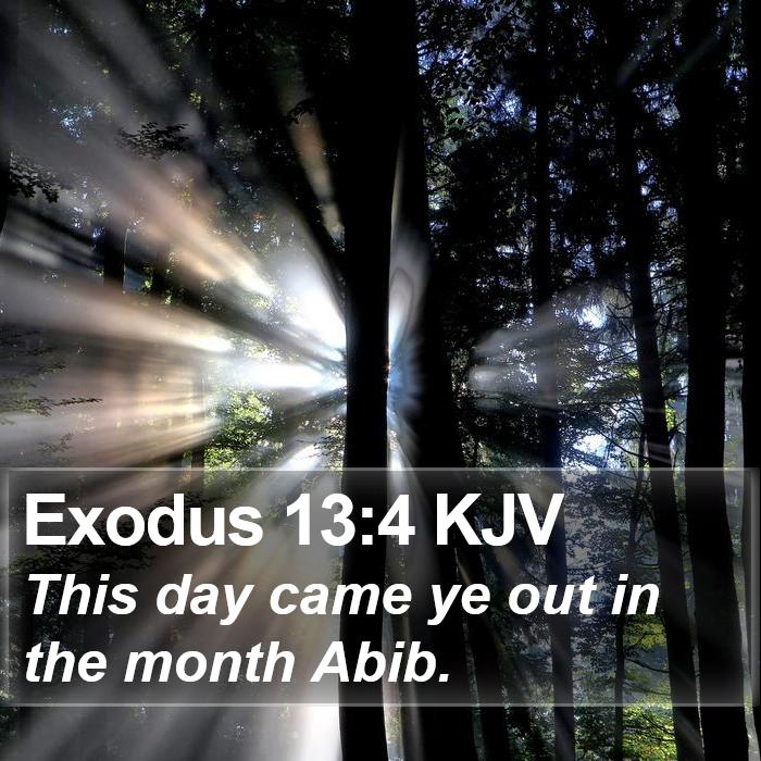 Exodus 13:4 KJV Bible Study