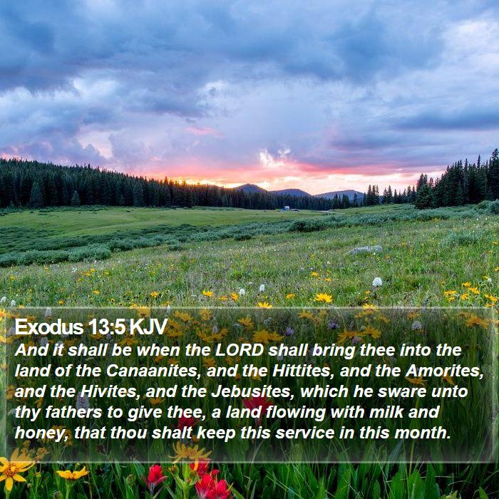 Exodus 13:5 KJV Bible Study