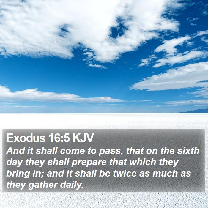 Exodus 16:5 KJV Bible Study