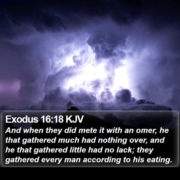 Exodus 16:18 KJV Bible Study