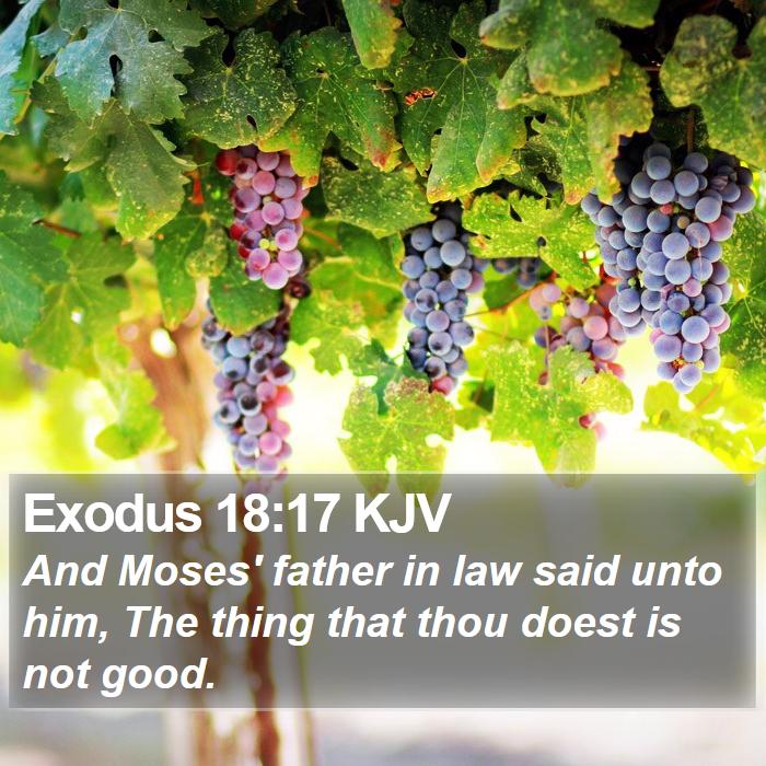 Exodus 18:17 KJV Bible Study