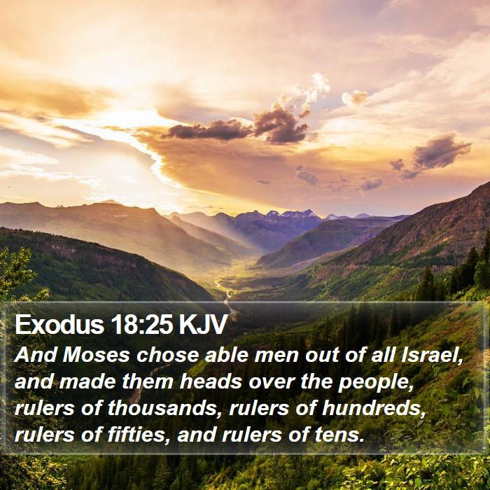 Exodus 18:25 KJV Bible Study