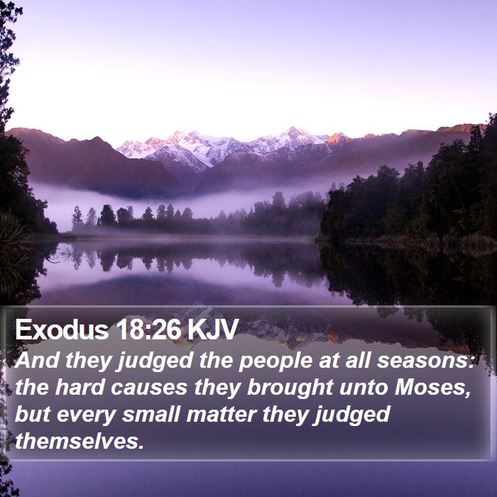 Exodus 18:26 KJV Bible Study