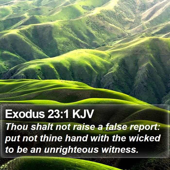 Exodus 23:1 KJV Bible Study