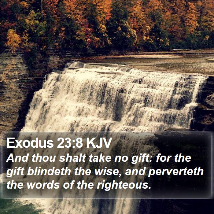 Exodus 23:8 KJV Bible Study