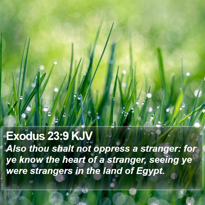 Exodus 23:9 KJV Bible Study