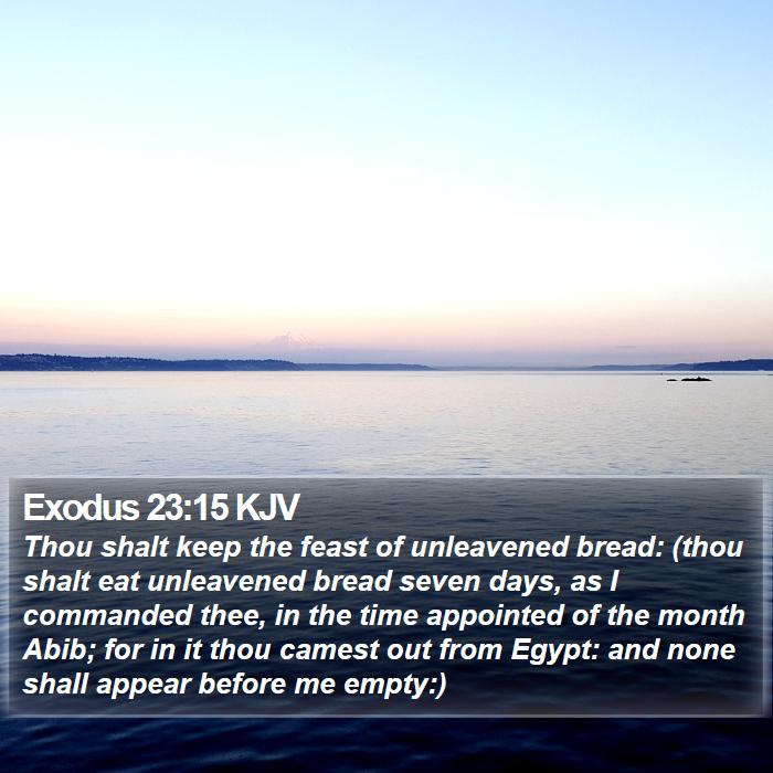 Exodus 23:15 KJV Bible Study