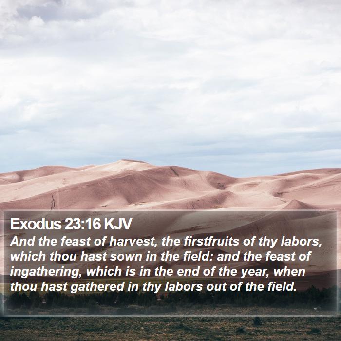 Exodus 23:16 KJV Bible Study