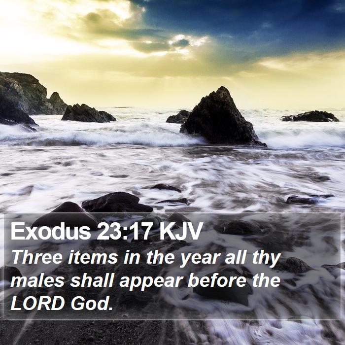 Exodus 23:17 KJV Bible Study