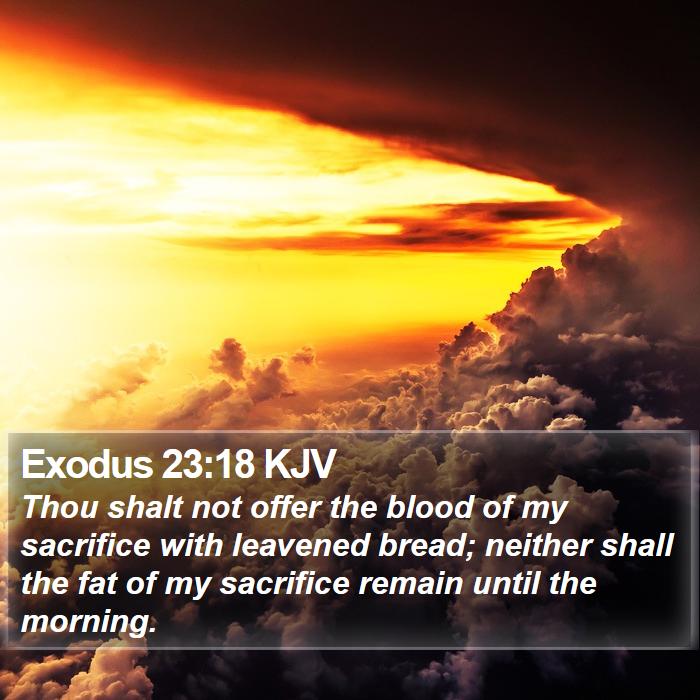 Exodus 23:18 KJV Bible Study