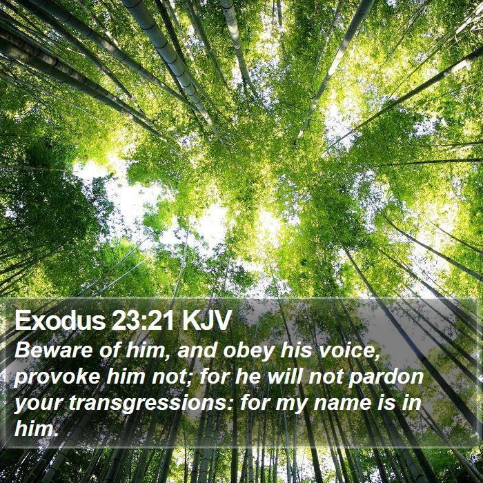 Exodus 23:21 KJV Bible Study