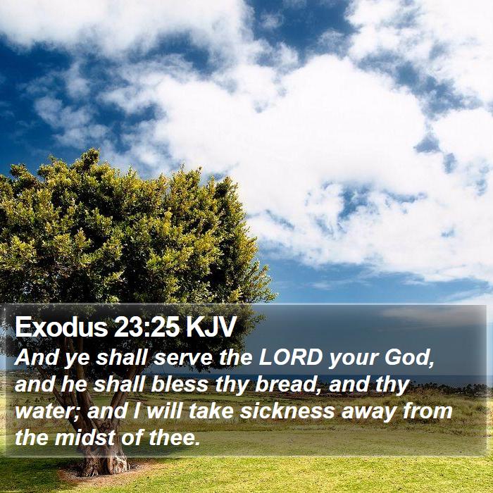 Exodus 23:25 KJV Bible Study