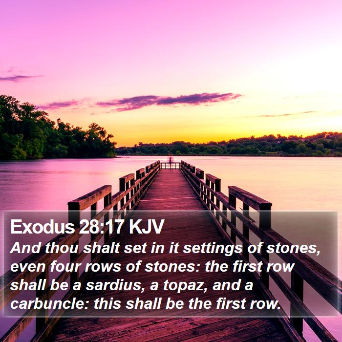 Exodus 28:17 KJV Bible Study