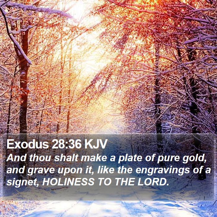 Exodus 28:36 KJV Bible Study