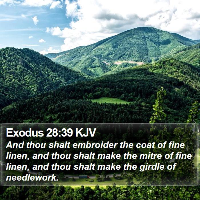 Exodus 28:39 KJV Bible Study