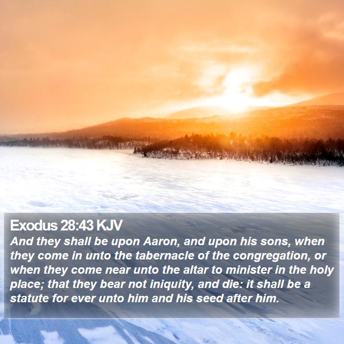 Exodus 28:43 KJV Bible Study