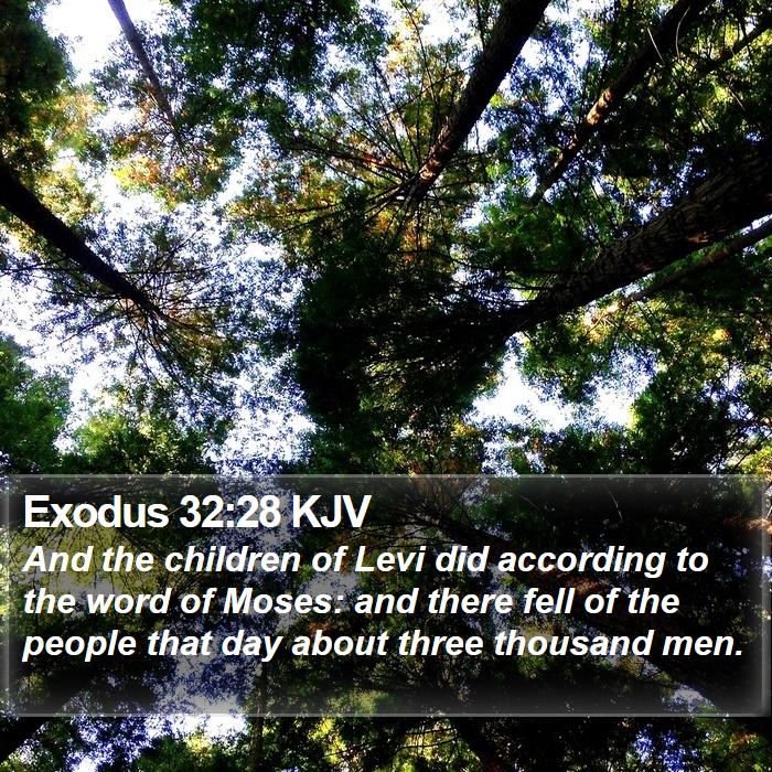 Exodus 32:28 KJV Bible Study