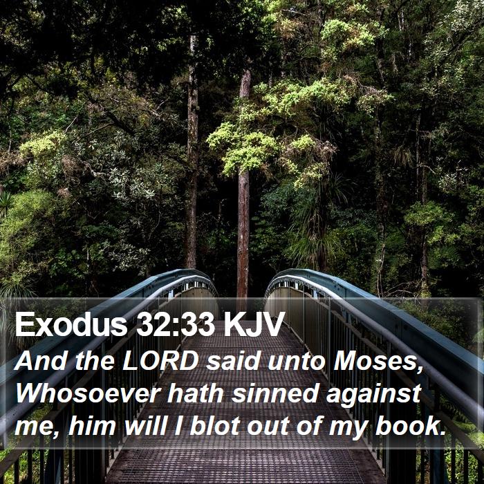 Exodus 32:33 KJV Bible Study