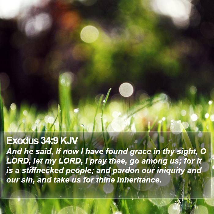 Exodus 34:9 KJV Bible Study