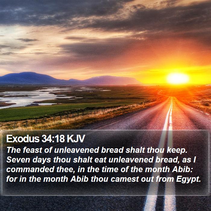 Exodus 34:18 KJV Bible Study