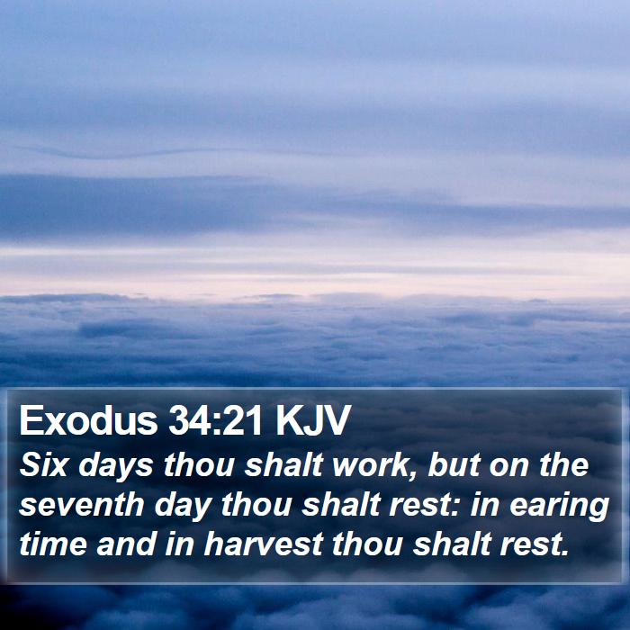 Exodus 34:21 KJV Bible Study