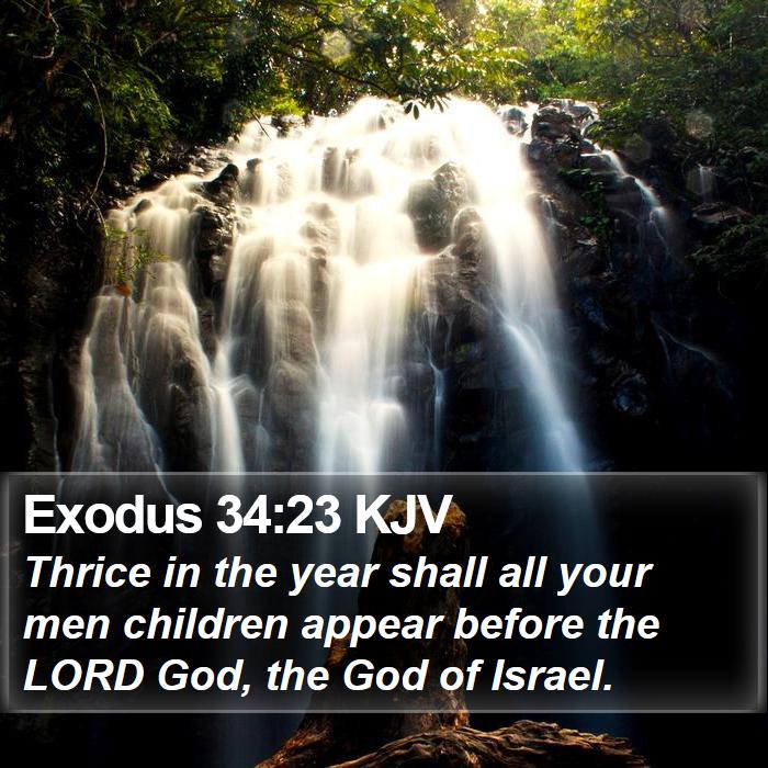 Exodus 34:23 KJV Bible Study