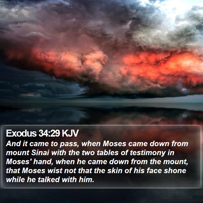 Exodus 34:29 KJV Bible Study