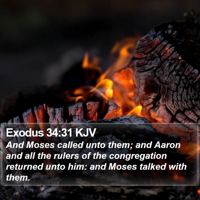 Exodus 34:31 KJV Bible Study