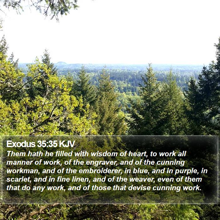 Exodus 35:35 KJV Bible Study