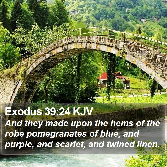 Exodus 39:24 KJV Bible Study