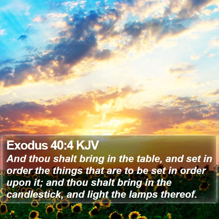 Exodus 40:4 KJV Bible Study