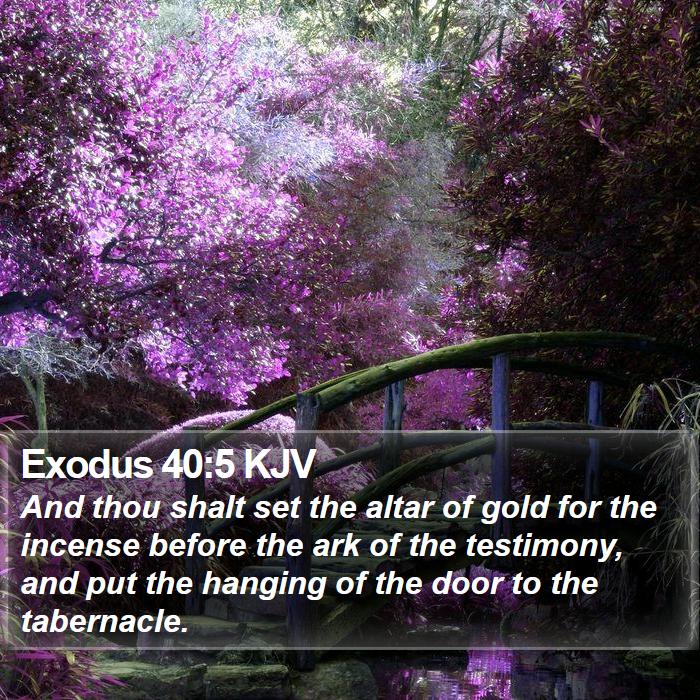 Exodus 40:5 KJV Bible Study