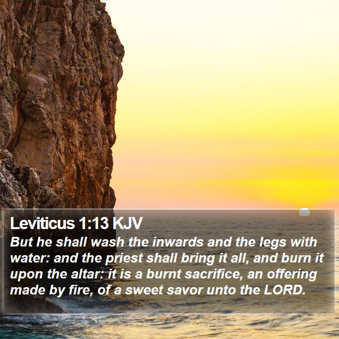 Leviticus 1:13 KJV Bible Study