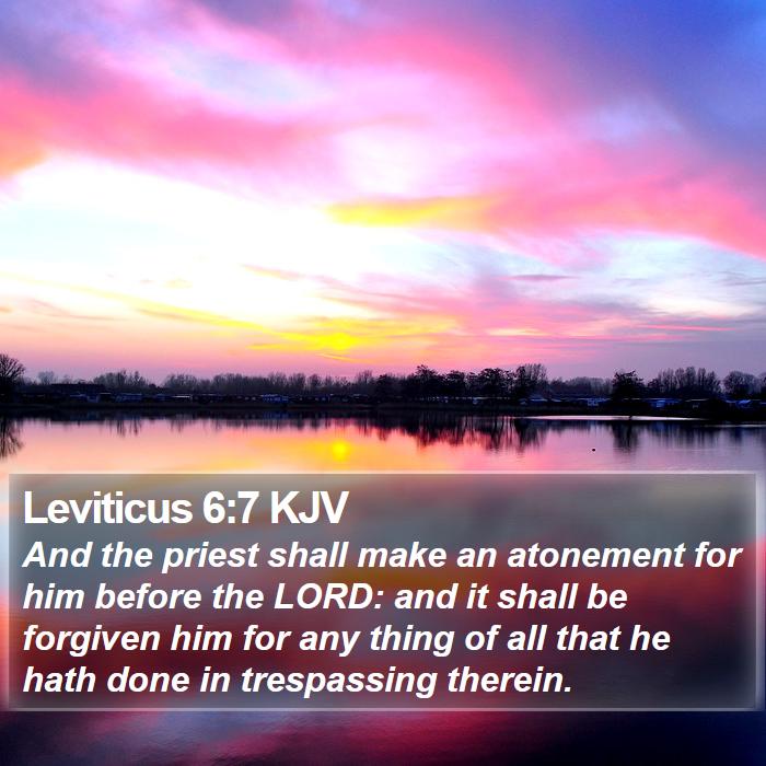 Leviticus 6:7 KJV Bible Study