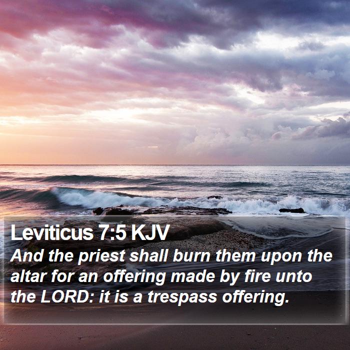 Leviticus 7:5 KJV Bible Study