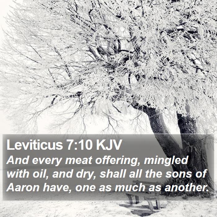 Leviticus 7:10 KJV Bible Study