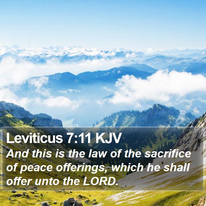 Leviticus 7:11 KJV Bible Study