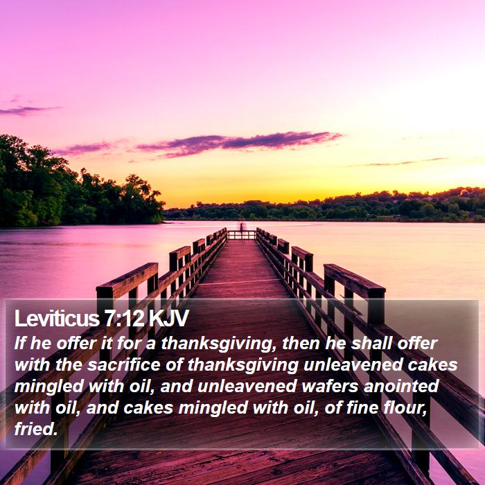 Leviticus 7:12 KJV Bible Study