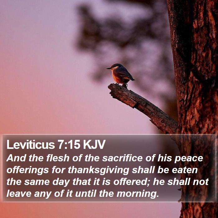 Leviticus 7:15 KJV Bible Study