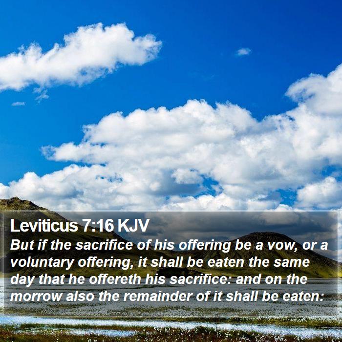 Leviticus 7:16 KJV Bible Study