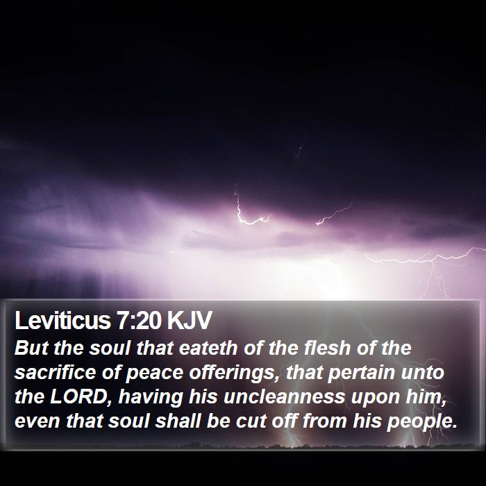 Leviticus 7:20 KJV Bible Study