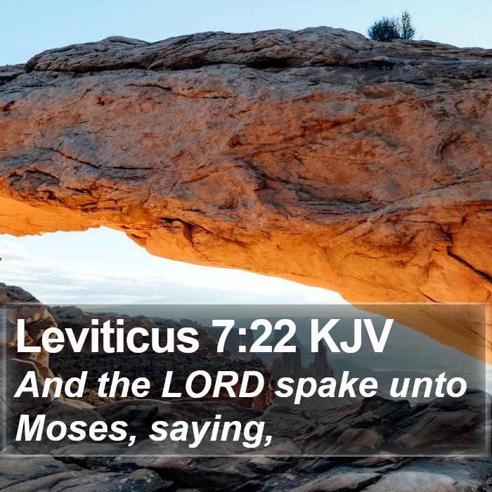 Leviticus 7:22 KJV Bible Study