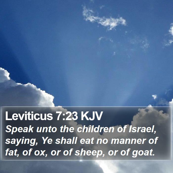 Leviticus 7:23 KJV Bible Study