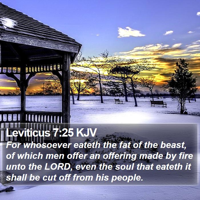 Leviticus 7:25 KJV Bible Study