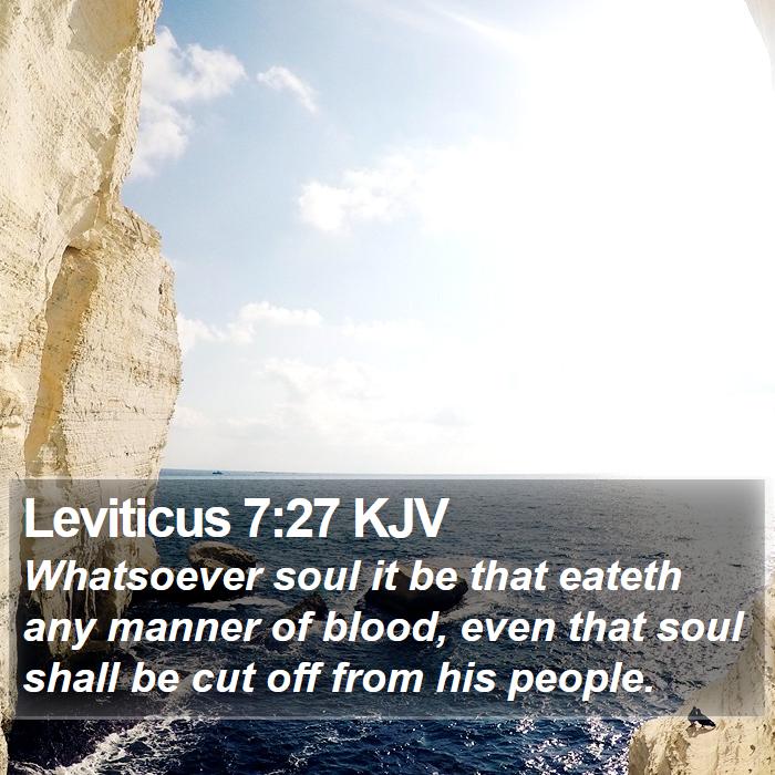 Leviticus 7:27 KJV Bible Study